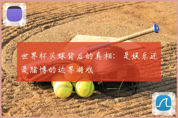 世界杯买球背后的真相：是娱乐还是赌博的边界游戏