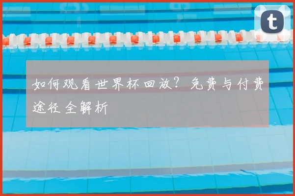 如何观看世界杯回放？免费与付费途径全解析